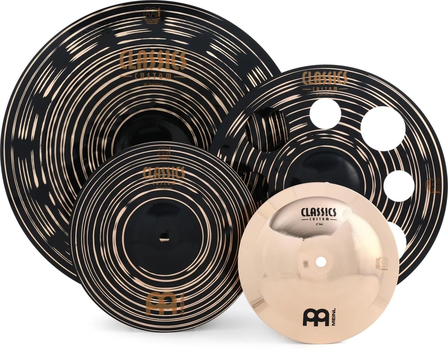 Набор Custom Dark Effects Meinl Cymbals Classics — 10/14/18 дюймов — с бесплатным 8-дюймовым раструбом
Набор Custom Dark Effects Meinl Cymbals Classics — 10/14/18 дюймов — с бесплатным 8-дюймовым раструбом