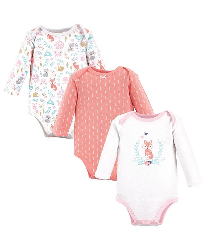 Хлопковые боди с длинными рукавами для маленьких девочек, Woodland Fox, 3 шт. Hudson Baby, розовый
Хлопковые боди с длинными рукавами для маленьких девочек, Woodland Fox, 3 шт. Hudson Baby, розовый