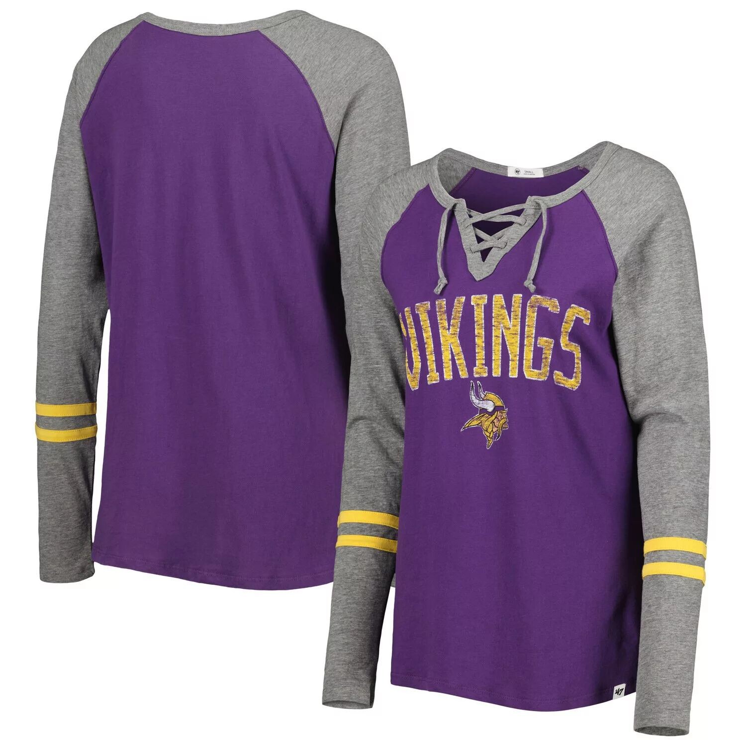 Женская фиолетовая футболка '47 Minnesota Vikings Arch Out Frankie Raglan с вырезом в горловине и длинными рукавами, Фиолетовый
Женская фиолетовая футболка '47 Minnesota Vikings Arch Out Frankie Raglan с вырезом в горловине и длинными рукавами, Фиолетовый