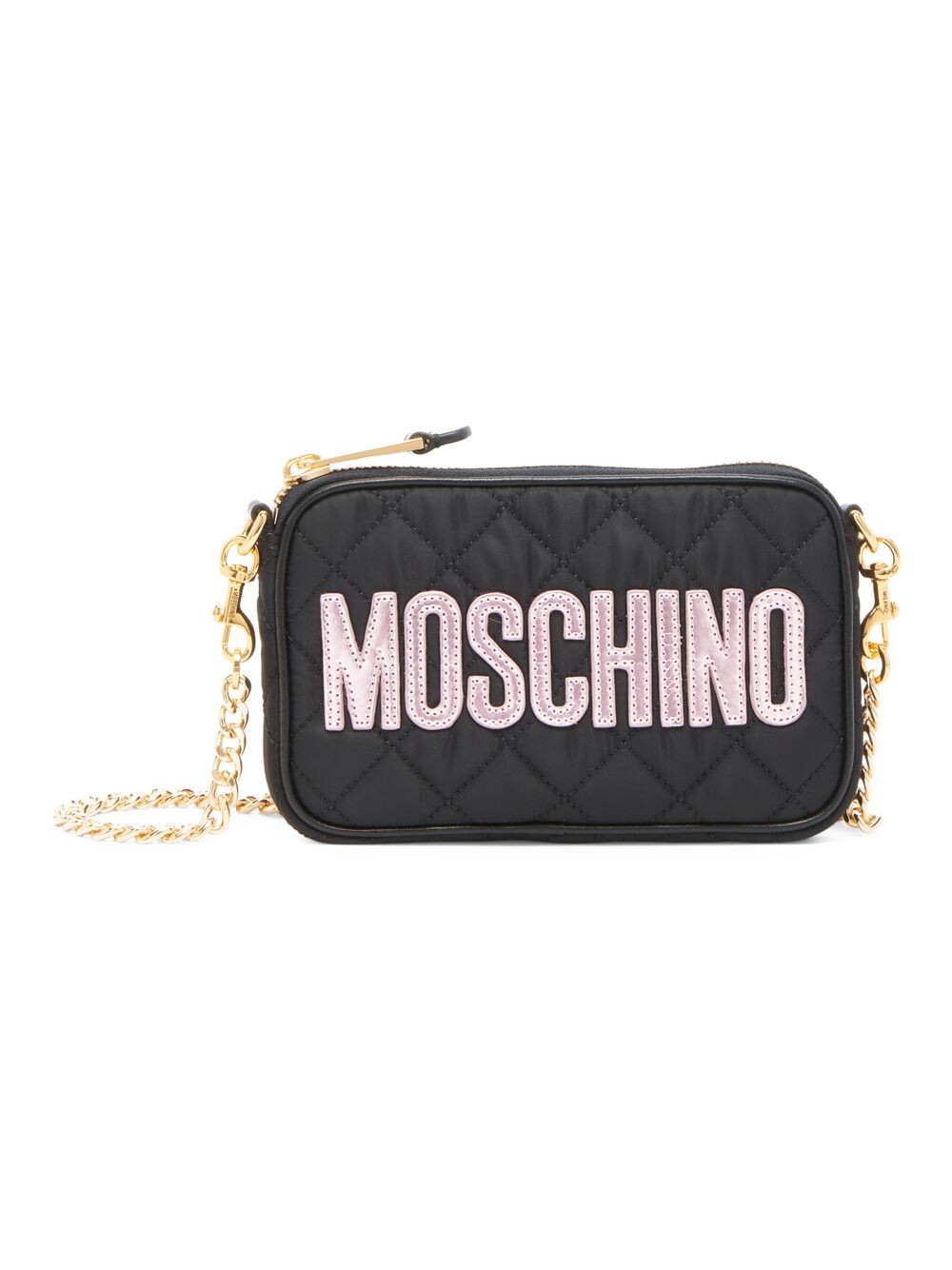Сумка для камеры из стеганого нейлона с металлическим логотипом Moschino, черный
Сумка для камеры из стеганого нейлона с металлическим логотипом Moschino, черный