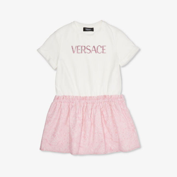 Платье из эластичного хлопка с фирменной отделкой Barocco для 4–12 лет Versace, белый
Платье из эластичного хлопка с фирменной отделкой Barocco для 4–12 лет Versace, белый