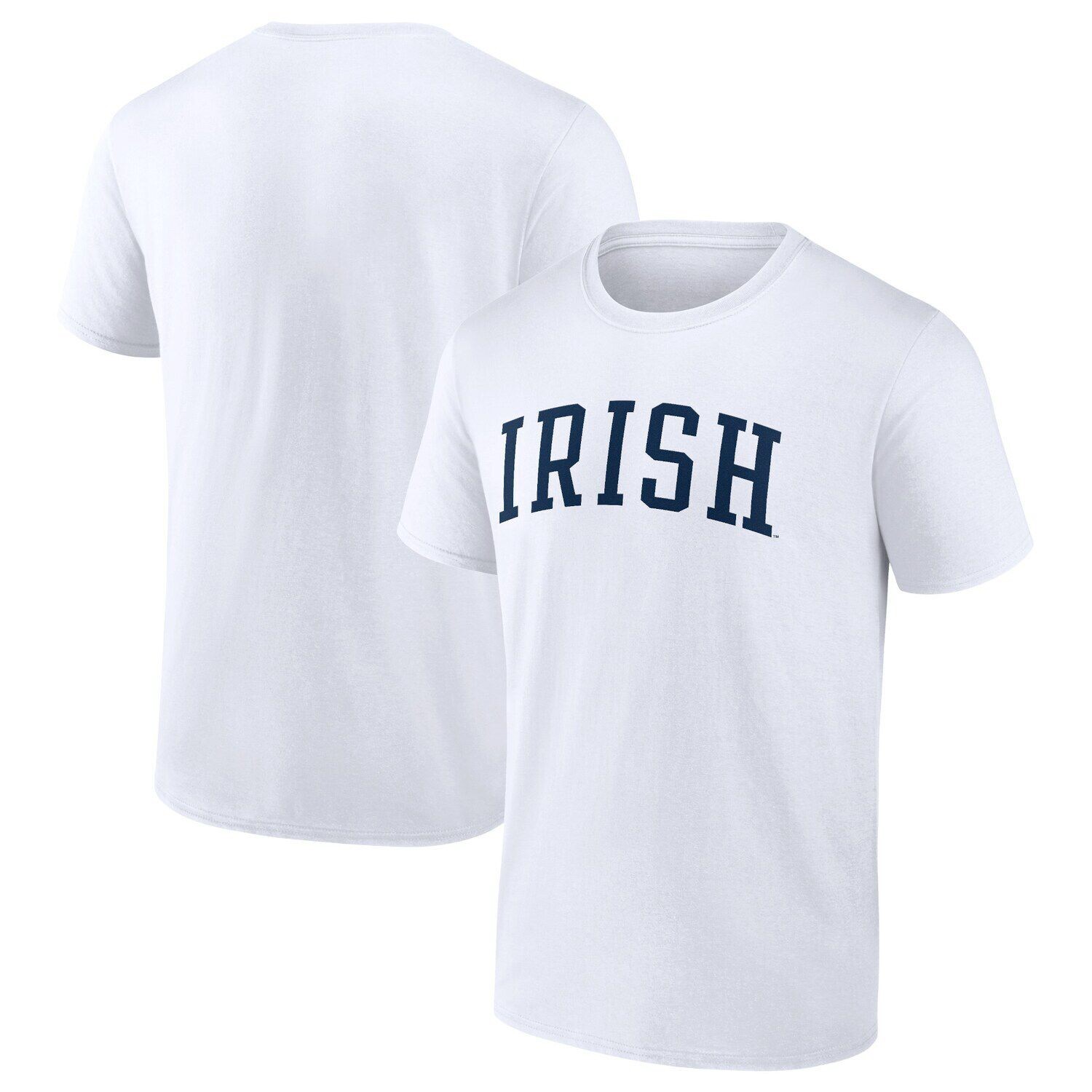 Мужская белая футболка с фирменным логотипом Notre Dame Fighting Irish Basic Arch Fanatics
Мужская белая футболка с фирменным логотипом Notre Dame Fighting Irish Basic Arch Fanatics