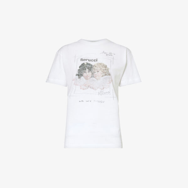 Футболка из джерси из органического хлопка с принтом «Ангел» и открыткой Fiorucci, белый
Футболка из джерси из органического хлопка с принтом «Ангел» и открыткой Fiorucci, белый