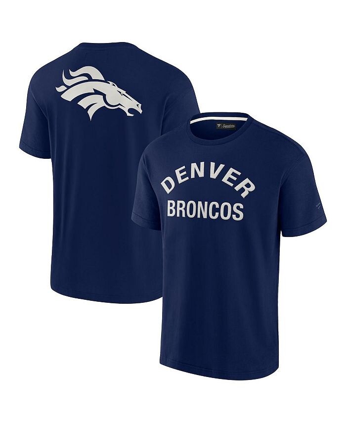 Мужская и женская темно-синяя супермягкая футболка Denver Broncos с коротким рукавом Fanatics Signature, синий
Мужская и женская темно-синяя супермягкая футболка Denver Broncos с коротким рукавом Fanatics Signature, синий
