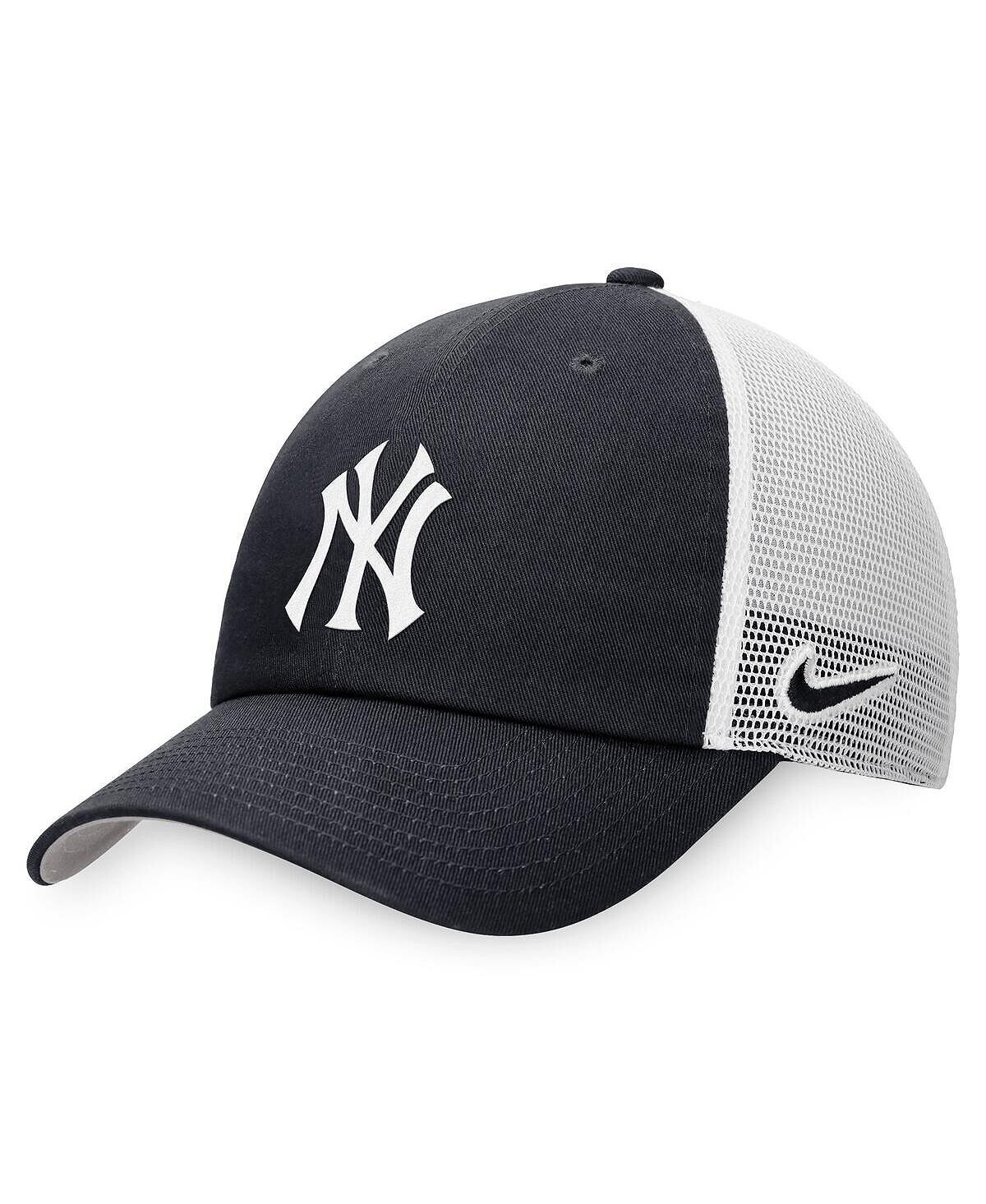 Мужская темно-синяя, белая регулируемая кепка дальнобойщика New York Yankees Heritage86 Nike
Мужская темно-синяя, белая регулируемая кепка дальнобойщика New York Yankees Heritage86 Nike