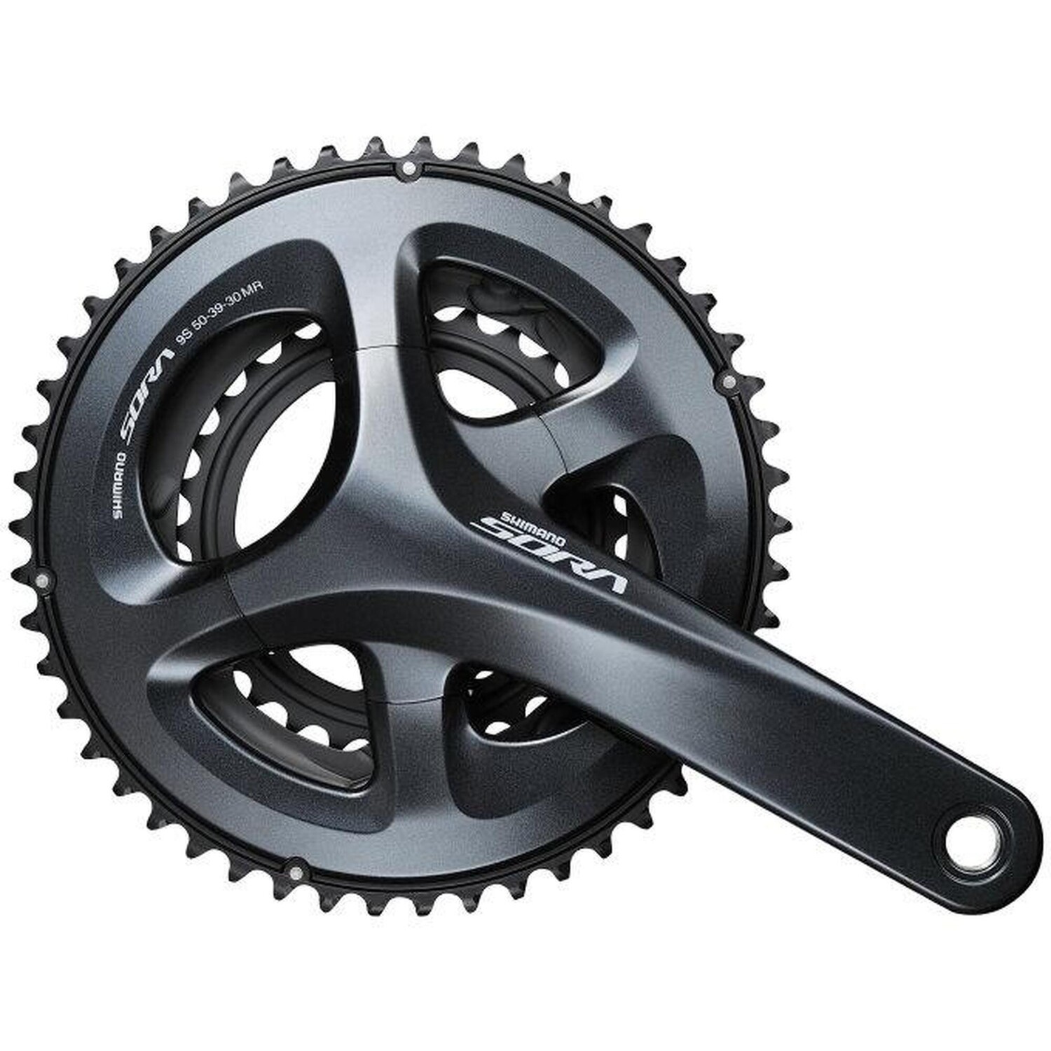 Система шатунов SORA FC-R3030 3x9-ступенчатая - 50-39-30 зубьев SHIMANO, черный / черный / черный
Система шатунов SORA FC-R3030 3x9-ступенчатая - 50-39-30 зубьев SHIMANO, черный / черный / черный