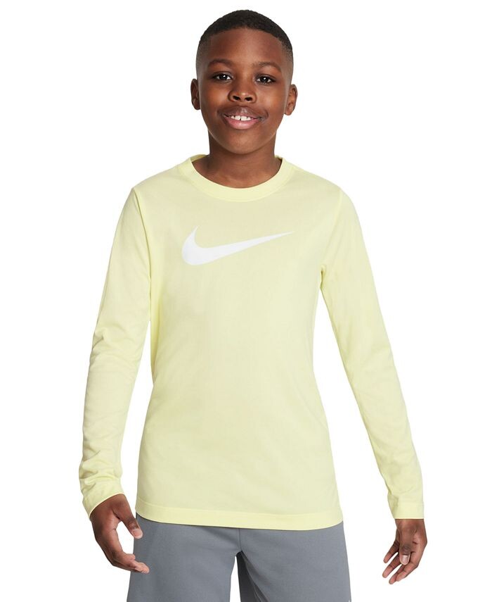 Тренировочная футболка с длинными рукавами и логотипом Big Kids Dri-FIT Legend Nike, зеленый
Тренировочная футболка с длинными рукавами и логотипом Big Kids Dri-FIT Legend Nike, зеленый