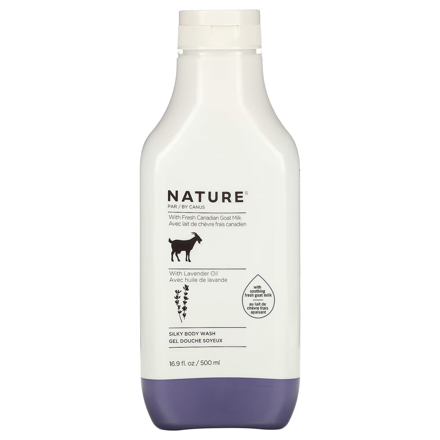 Nature by Canus, Fresh Goat Milk, Шелковистое средство для душа, масло лаванды, 16,9 жидких унций (500 мл)
Nature by Canus, Fresh Goat Milk, Шелковистое средство для душа, масло лаванды, 16,9 жидких унций (500 мл)