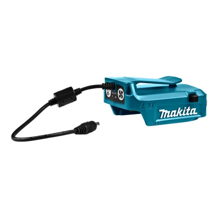 Аккумуляторный адаптер Makita для серии LXT 14,4 В / 18 В, включая USB-разъем для зарядки мобильного телефона
Аккумуляторный адаптер Makita для серии LXT 14,4 В / 18 В, включая USB-разъем для зарядки мобильного телефона
