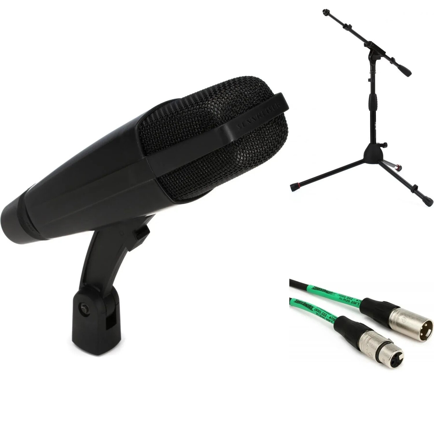Комплект кардиоидных динамических микрофонов Sennheiser MD 421-II с короткой подставкой и кабелем
Комплект кардиоидных динамических микрофонов Sennheiser MD 421-II с короткой подставкой и кабелем