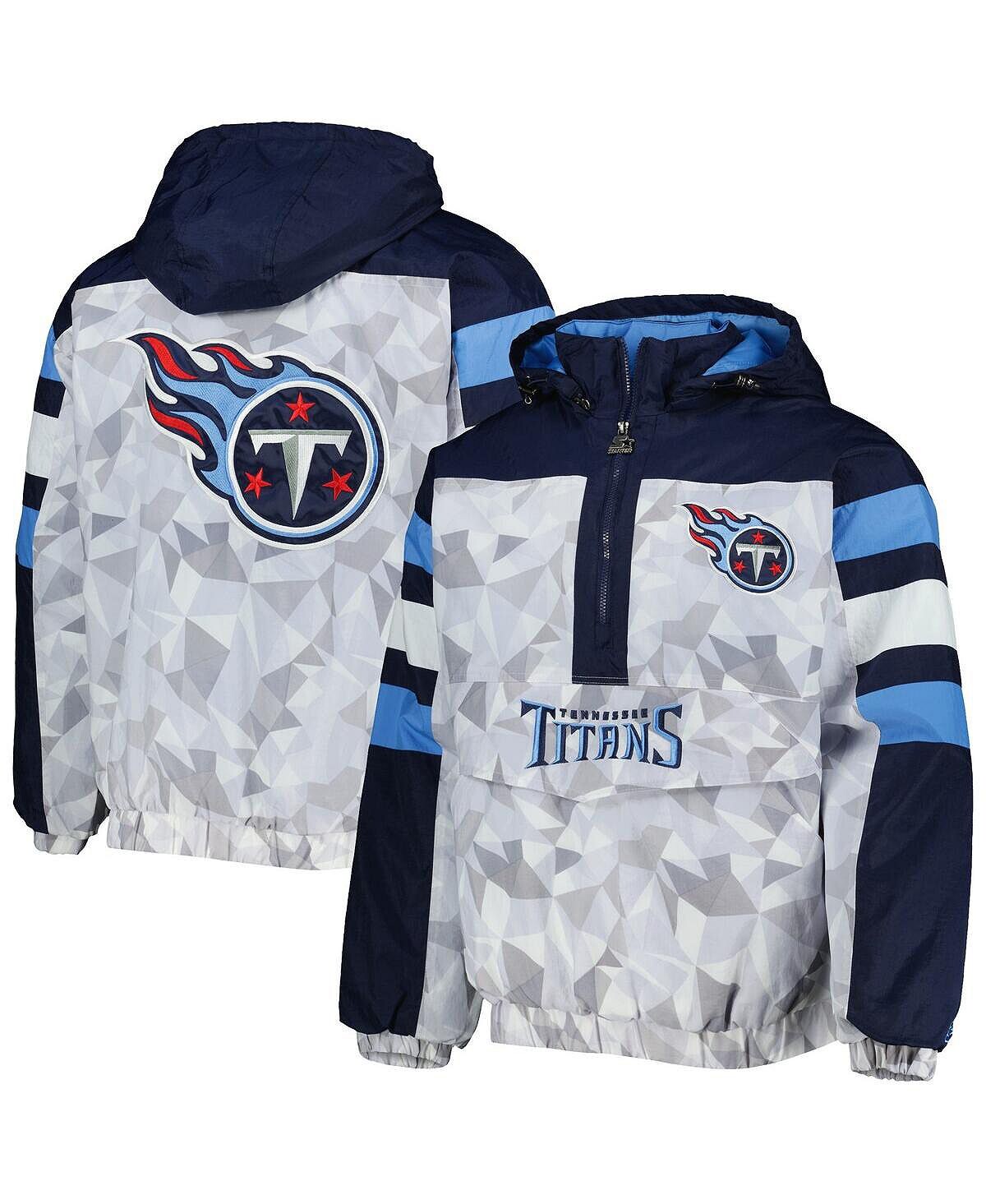 Мужская бело-темно-синяя куртка tennessee titans в четверг вечером gridiron raglan с капюшоном и молнией до половины Starter, мульти
Мужская бело-темно-синяя куртка tennessee titans в четверг вечером gridiron raglan с капюшоном и молнией до половины Starter, мульти