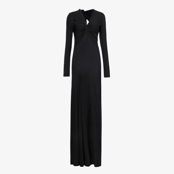 Платье макси из эластичной ткани с закрученным вырезом спереди Victoria Beckham, черный
Платье макси из эластичной ткани с закрученным вырезом спереди Victoria Beckham, черный