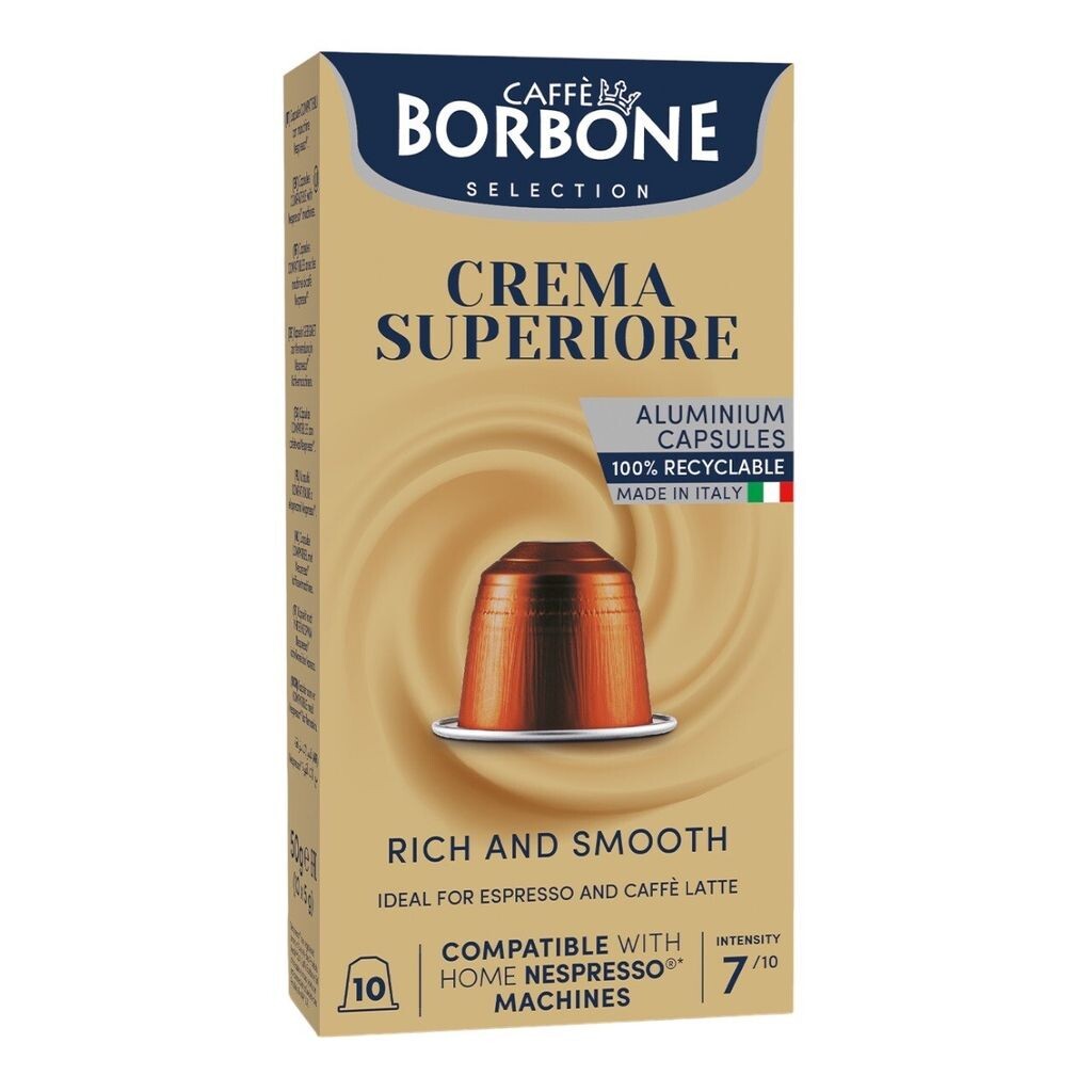 Caffè Borbone Selection Crema Superiore 50 г (10x5 г) алюминиевые капсулы | Совместимость с кофемашинами Nespresso. Caffé Borbone
Caffè Borbone Selection Crema Superiore 50 г (10x5 г) алюминиевые капсулы | Совместимость с кофемашинами Nespresso. Caffé Borbone