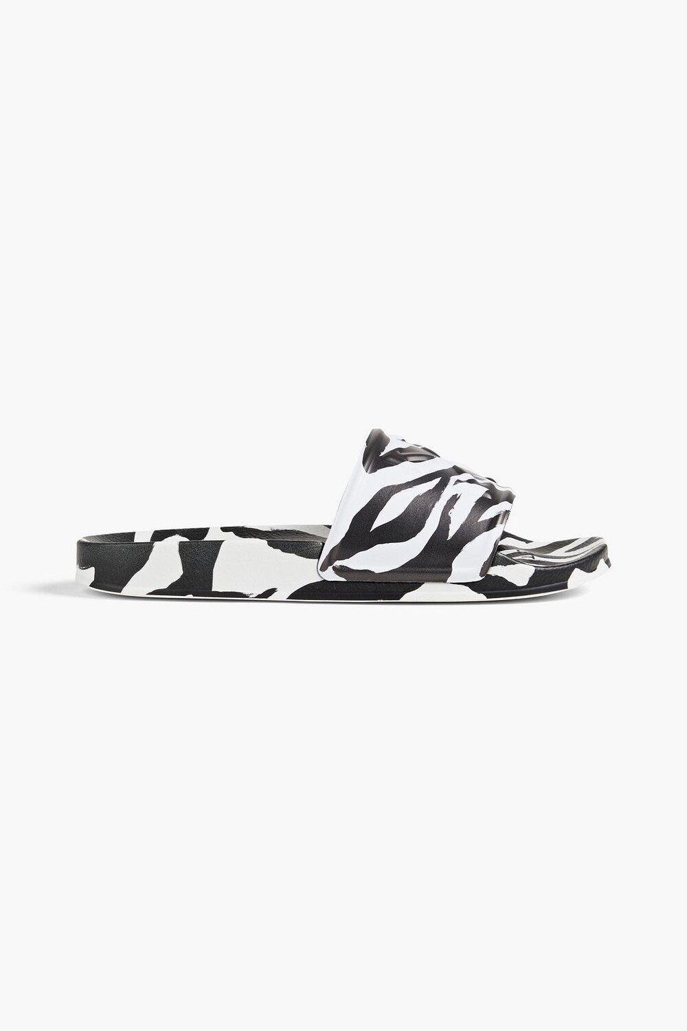 Шлепанцы из искусственной кожи с зебровым принтом и тисненым логотипом Off-White, животный принт
Шлепанцы из искусственной кожи с зебровым принтом и тисненым логотипом Off-White, животный принт