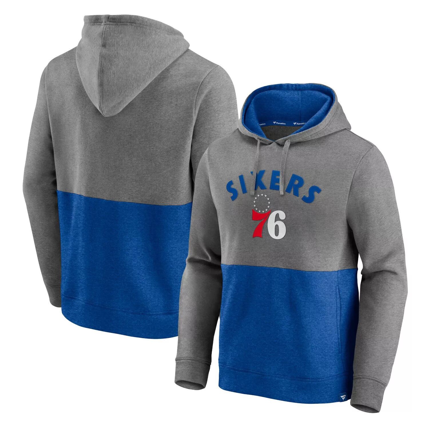 Мужская брендовая толстовка Fanatics с меланжевым древесным углем/Royal Philadelphia 76ers, вечерние пуловеры с аппликацией и цветными блоками
Мужская брендовая толстовка Fanatics с меланжевым древесным углем/Royal Philadelphia 76ers, вечерние пуловеры с аппликацией и цветными блоками