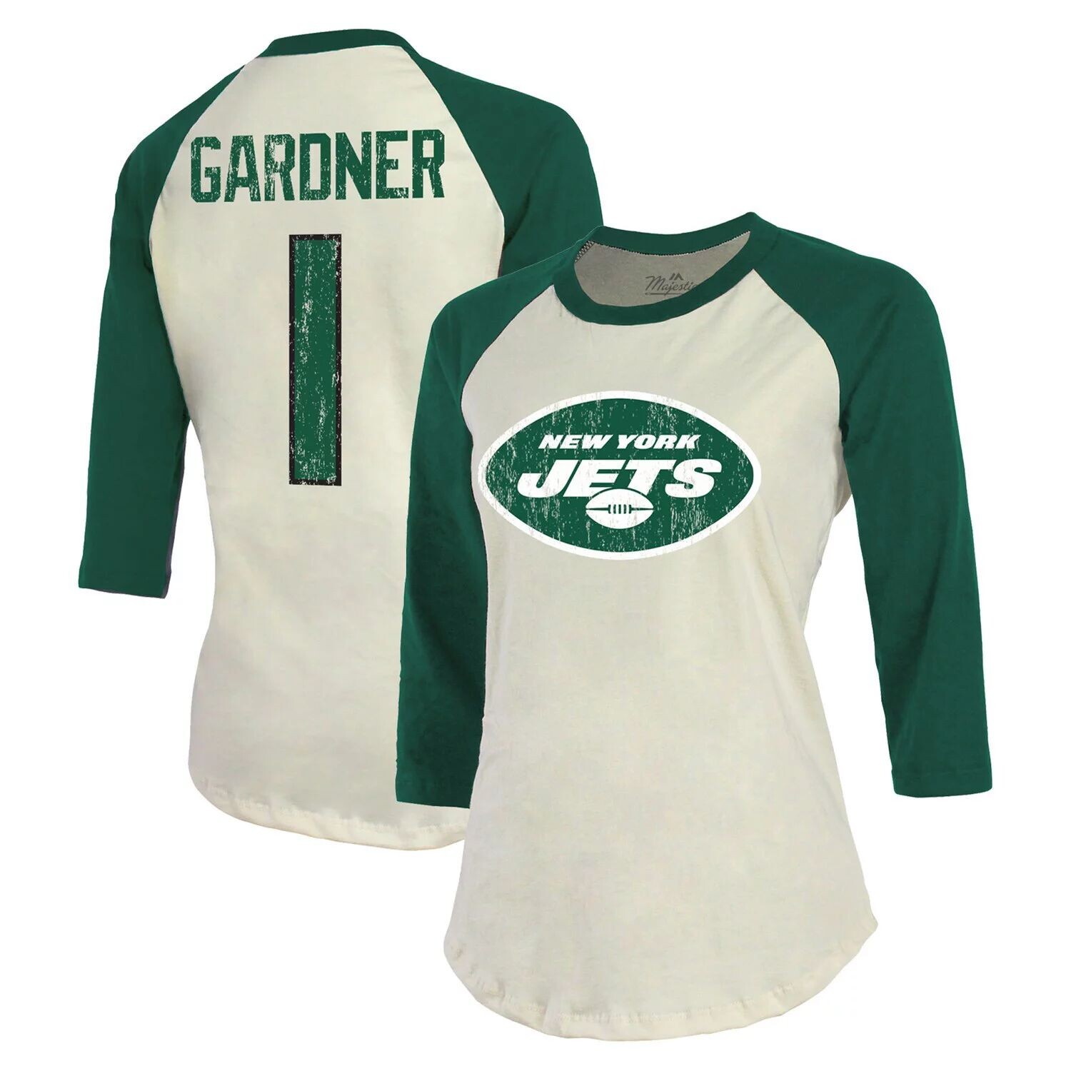 Женская футболка Majestic Threads Ahmad Sauce Gardner Cream/Green New York Jets с именем и номером игрока реглан с рукавами 3/4 Majestic
Женская футболка Majestic Threads Ahmad Sauce Gardner Cream/Green New York Jets с именем и номером игрока реглан с рукавами 3/4 Majestic