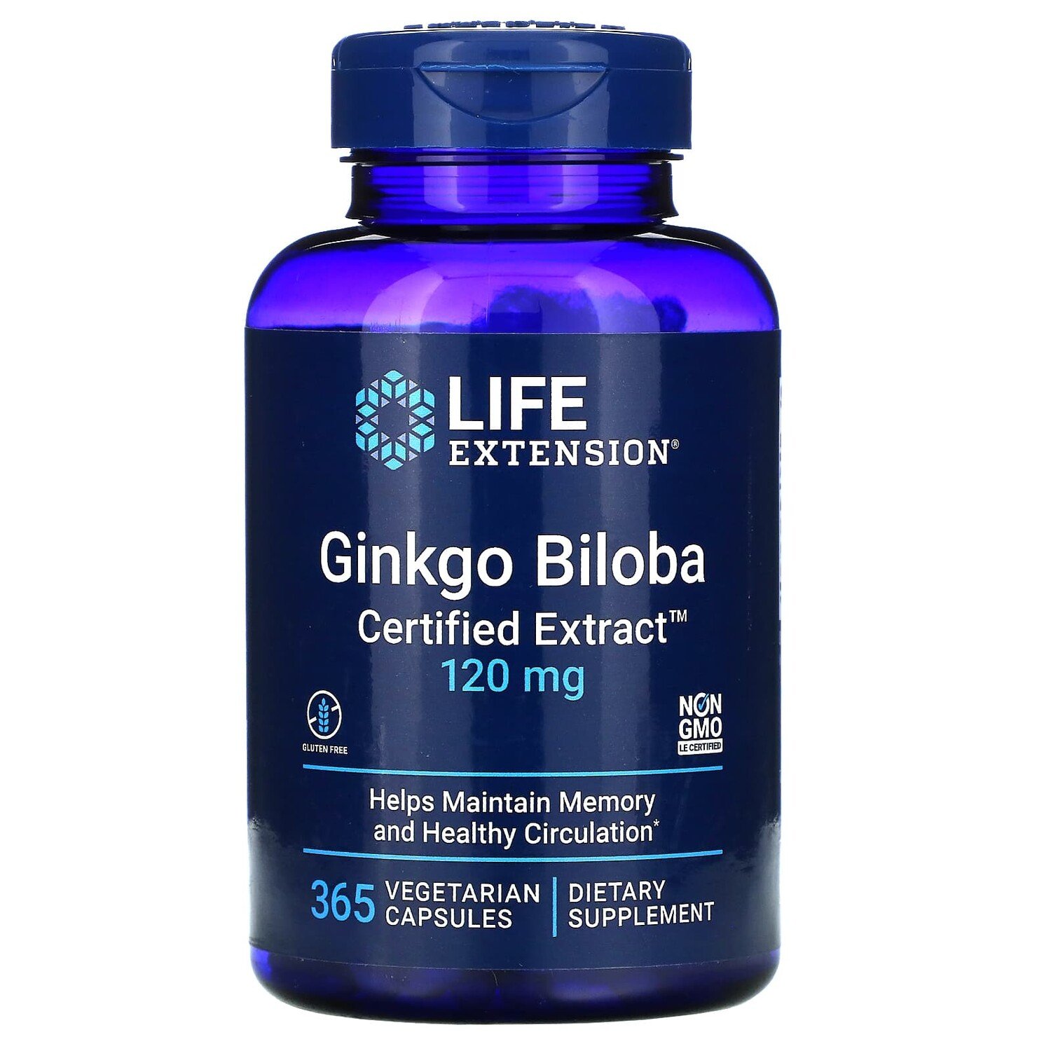 Ginkgo Biloba, Certified Extract, гинкго билоба, сертифицированный экстракт, 120 мг, 365 вегетарианских капсул, Life Extension
Ginkgo Biloba, Certified Extract, гинкго билоба, сертифицированный экстракт, 120 мг, 365 вегетарианских капсул, Life Extension