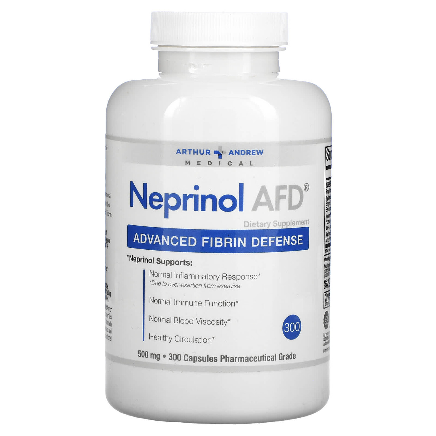 Neprinol AFD, усовершенствованное средство для защиты организма от вредного воздействия фибрина, 500 мг, 300 капсул, Arthur Andrew Medical
Neprinol AFD, усовершенствованное средство для защиты организма от вредного воздействия фибрина, 500 мг, 300 капсул, Arthur Andrew Medical