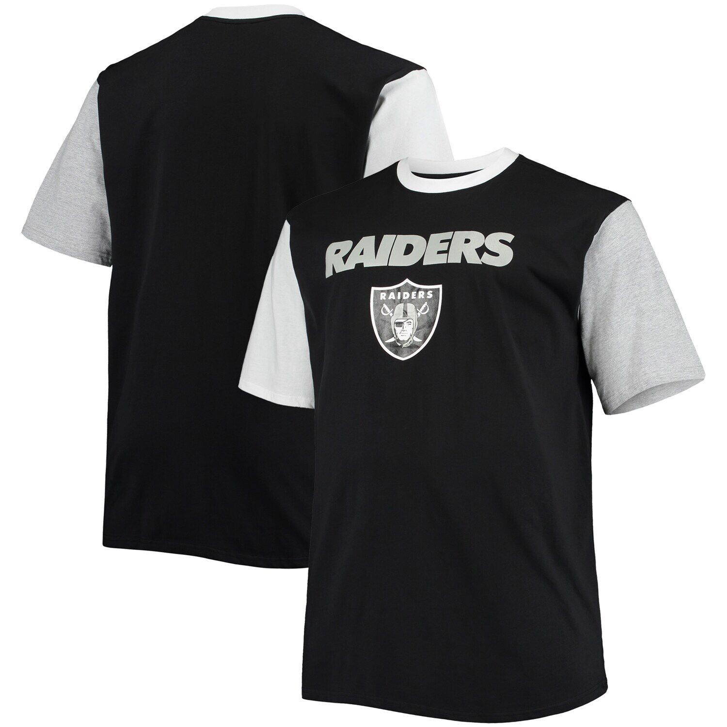 Мужская черно-белая футболка Las Vegas Raiders Big & Tall с цветными блоками, Черный
Мужская черно-белая футболка Las Vegas Raiders Big & Tall с цветными блоками, Черный