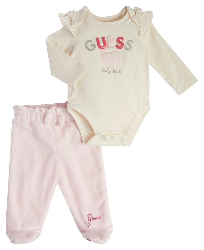 Боди для маленьких девочек и штаны из синели, комплект из 2 предметов GUESS, розовый
Боди для маленьких девочек и штаны из синели, комплект из 2 предметов GUESS, розовый