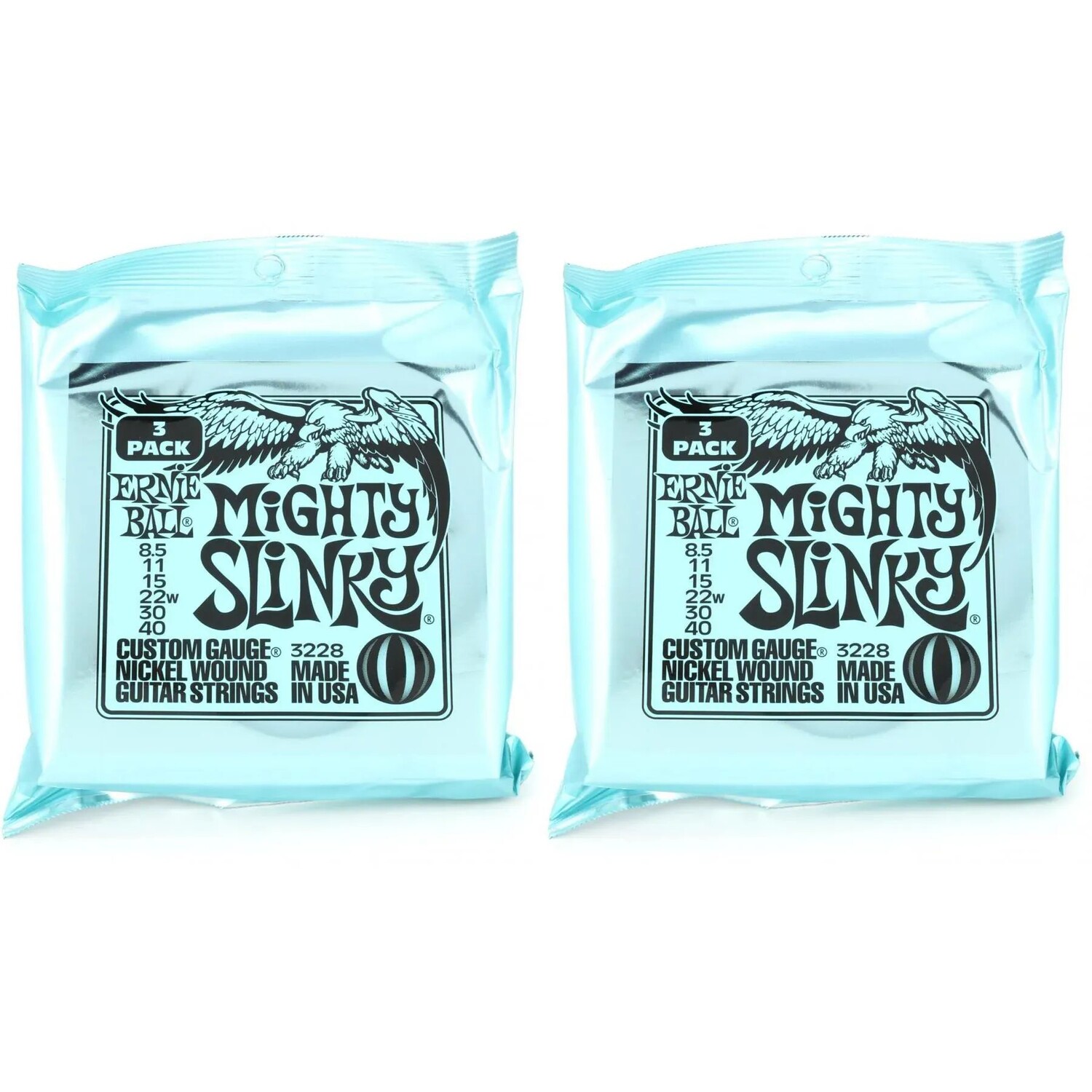 Струны для электрогитары Ernie Ball 3228 Mighty Slinky с никелевой обмоткой — .0085-.040 (6 шт.)
Струны для электрогитары Ernie Ball 3228 Mighty Slinky с никелевой обмоткой — .0085-.040 (6 шт.)