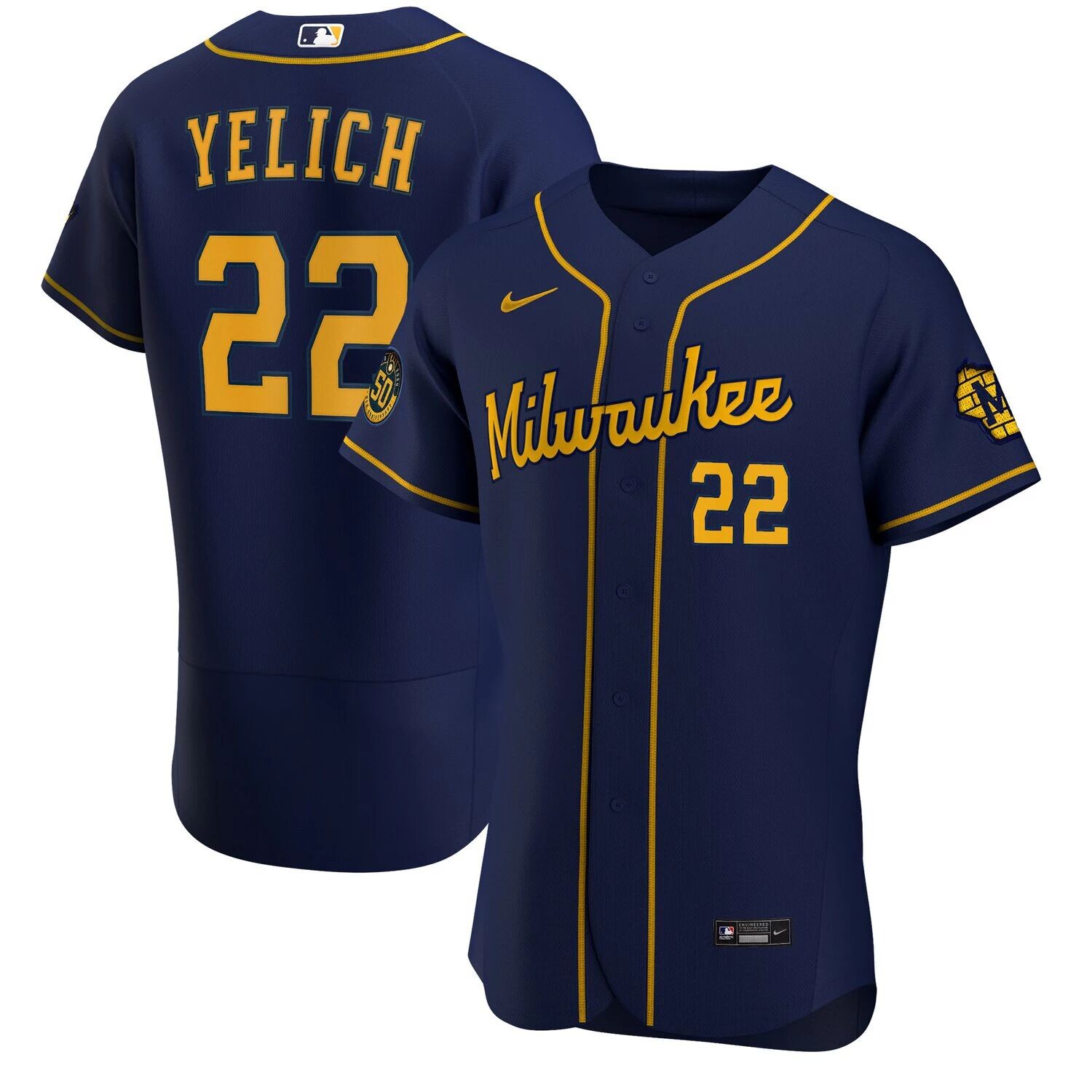 Мужская футболка Nike Christian Yelich Navy Milwaukee Brewers Alternate 2020 Authentic Player
Мужская футболка Nike Christian Yelich Navy Milwaukee Brewers Alternate 2020 Authentic Player