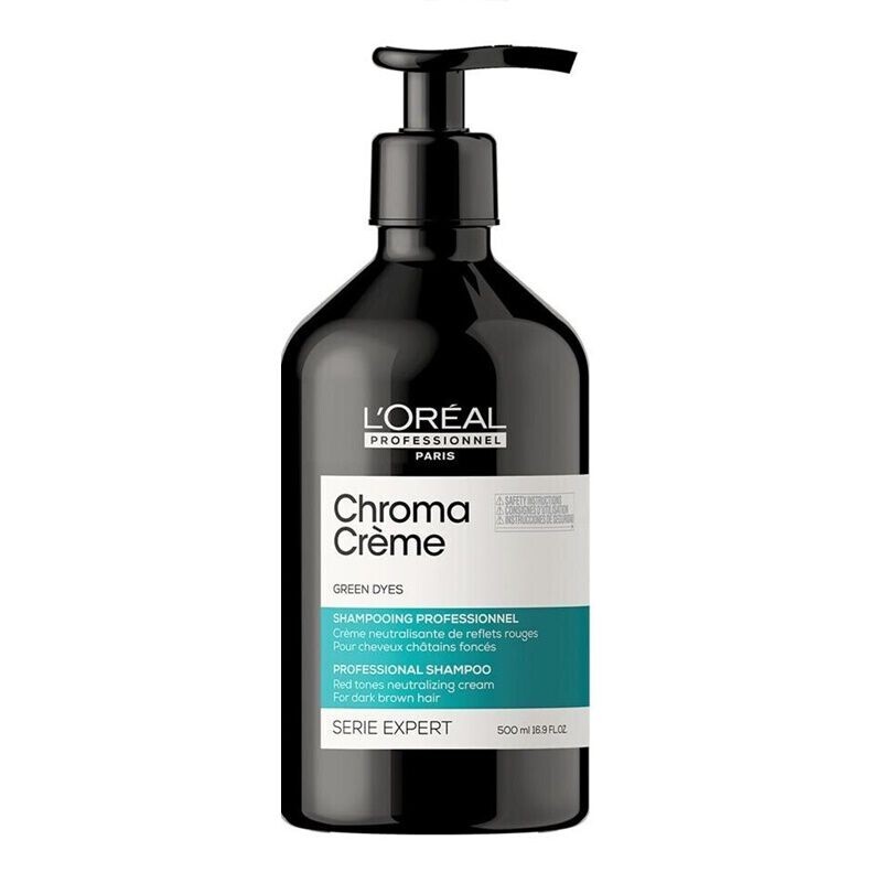 L'Oréal Professionnel Chroma Creme Matte Green освежающий шампунь для темно-каштановых и черных волос - зеленый, 500 мл
L'Oréal Professionnel Chroma Creme Matte Green освежающий шампунь для темно-каштановых и черных волос - зеленый, 500 мл