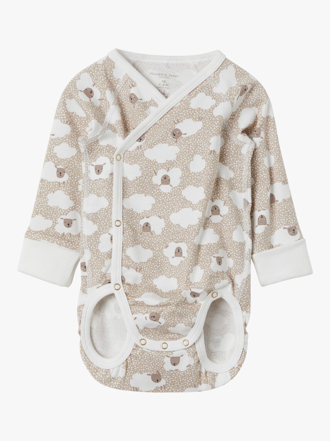 Боди Polarn O. Pyret Baby из органического хлопка с запахом овцы, белый/коричневый
Боди Polarn O. Pyret Baby из органического хлопка с запахом овцы, белый/коричневый