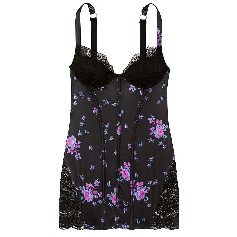 Ночная рубашка Victoria's Secret Stretch Satin Corset Mini Dress, черный/голубой/розовый
Ночная рубашка Victoria's Secret Stretch Satin Corset Mini Dress, черный/голубой/розовый