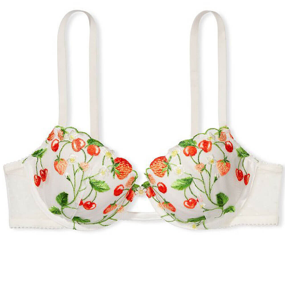 Бюстгальтер с вышивкой Victoria's Secret Dream Angels Lightly-Lined Strawberry, белый/зеленый/красный
Бюстгальтер с вышивкой Victoria's Secret Dream Angels Lightly-Lined Strawberry, белый/зеленый/красный