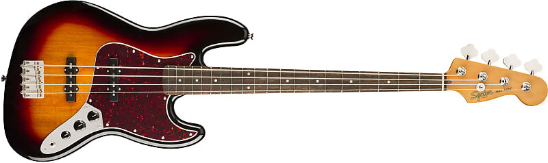 Fender Squier Classic Vibe '60s 4-String Electric Jazz Bass 3-Color Sunburst SQCV60sJAZZBASSLRL3TS
Fender Squier Classic Vibe '60s 4-String Electric Jazz Bass 3-Color Sunburst SQCV60sJAZZBASSLRL3TS