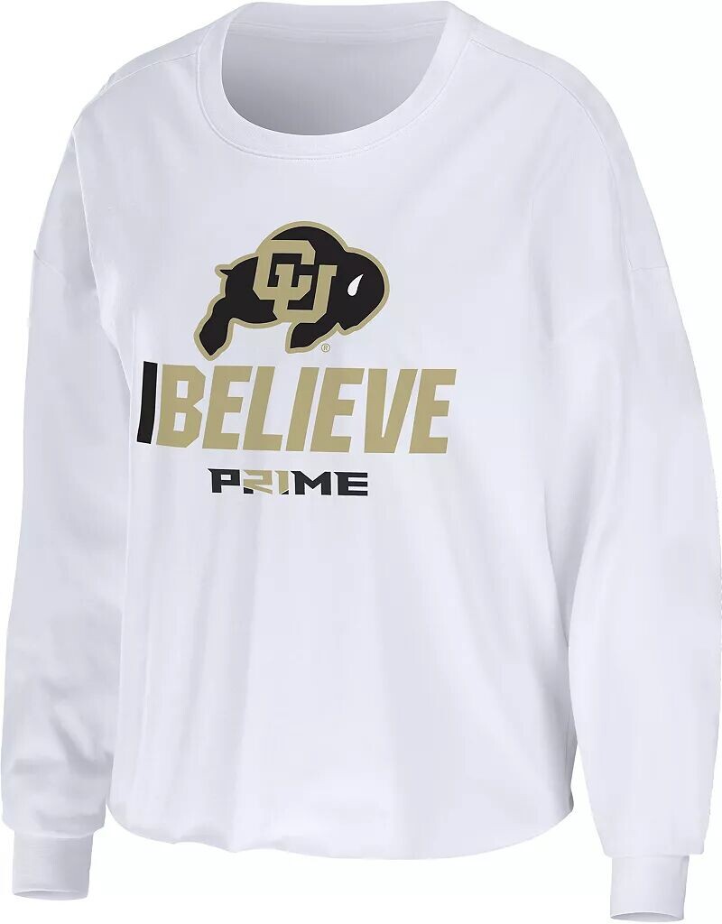 Wear By Erin Andrews Женская футболка Colorado Buffaloes Coach Prime с длинными рукавами и надписью I Believe
Wear By Erin Andrews Женская футболка Colorado Buffaloes Coach Prime с длинными рукавами и надписью I Believe