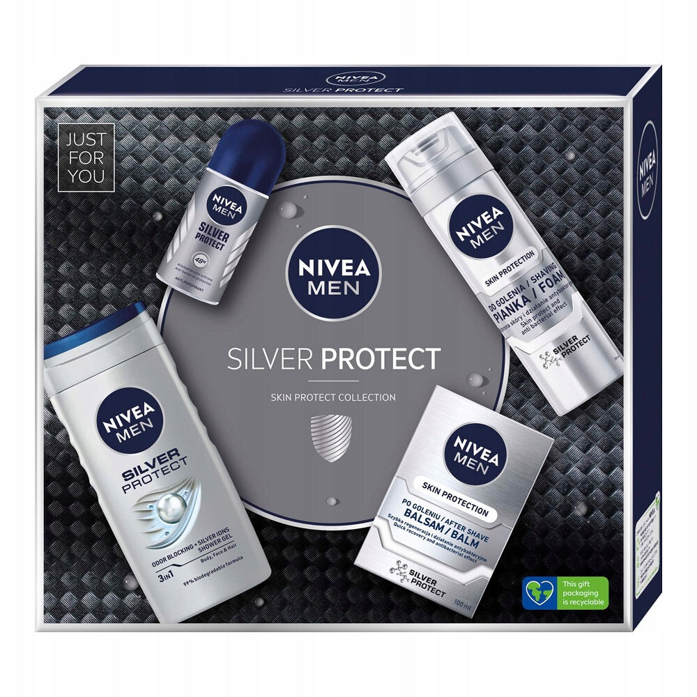 Nivea Набор Men Silver Protect пена для бритья 200мл + гель для душа 250мл + бальзам после бритья 100мл + роликовый антиперспирант 50мл
Nivea Набор Men Silver Protect пена для бритья 200мл + гель для душа 250мл + бальзам после бритья 100мл + роликовый антиперспирант 50мл