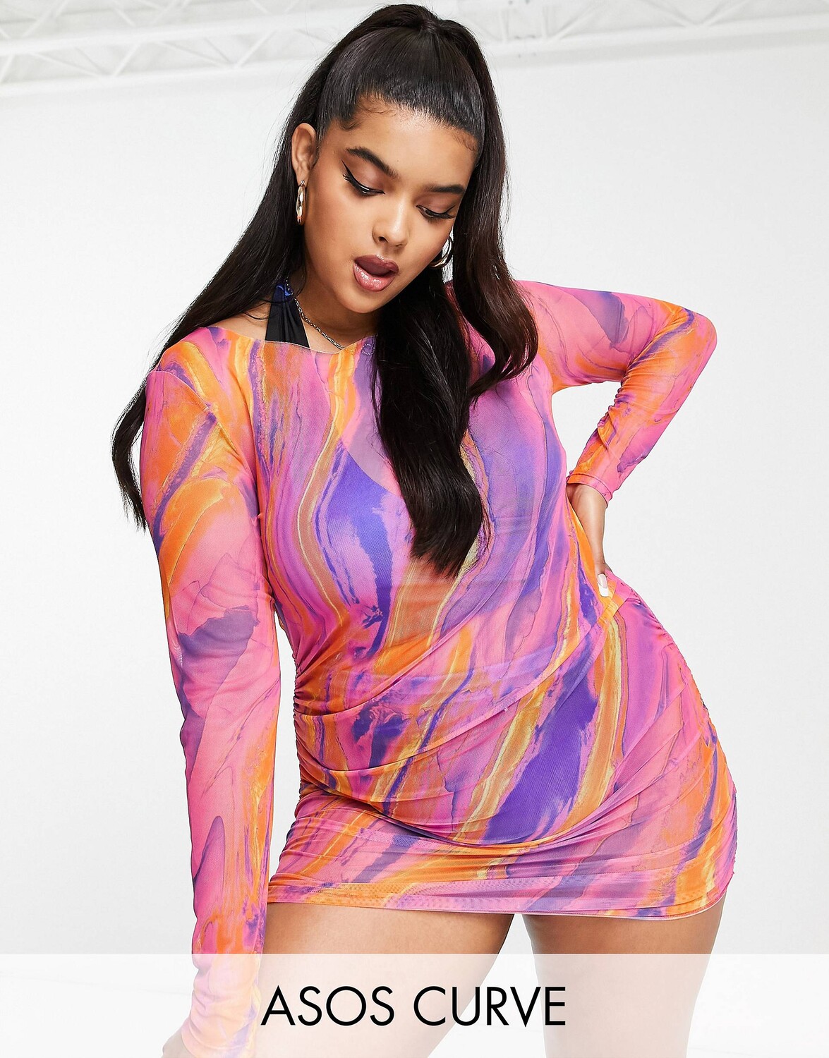 Сетчатое пляжное мини-платье с мраморным принтом и длинными рукавами ASOS DESIGN Curve
Сетчатое пляжное мини-платье с мраморным принтом и длинными рукавами ASOS DESIGN Curve