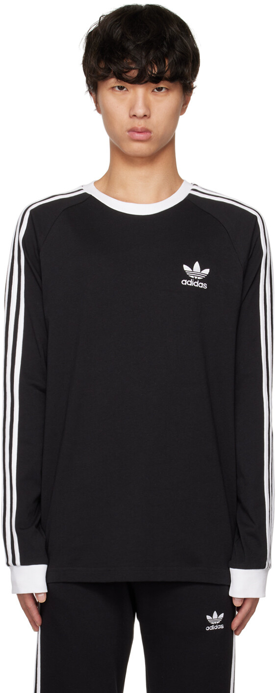 Черная футболка с длинным рукавом Adicolor Classics с 3 полосками adidas Originals
Черная футболка с длинным рукавом Adicolor Classics с 3 полосками adidas Originals