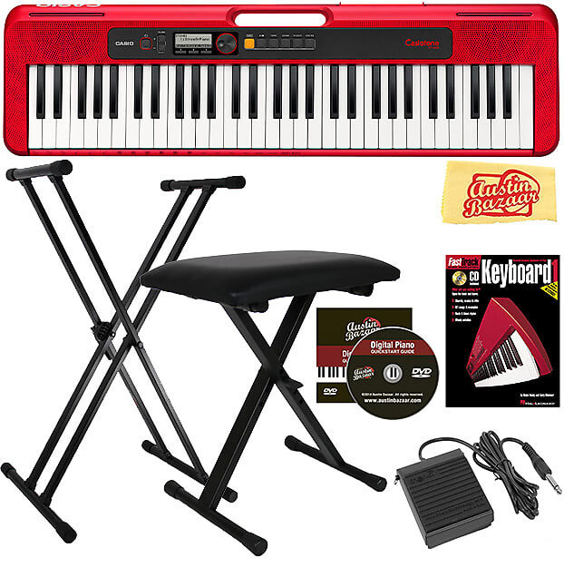 Casio Casiotone CT-S200 61-клавишная портативная цифровая клавиатура - красная с подставкой CT-S200RD-COMBO-STD
Casio Casiotone CT-S200 61-клавишная портативная цифровая клавиатура - красная с подставкой CT-S200RD-COMBO-STD