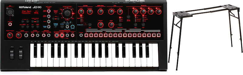 Аналоговый/цифровой синтезатор Roland JD-Xi с комплектом вокодера и сценическими стойками KS7150 Стойка для клавишных инструментов на платформе Roland + On-Stage JD-XI=1 KS7150=1
Аналоговый/цифровой синтезатор Roland JD-Xi с комплектом вокодера и сценическими стойками KS7150 Стойка для клавишных инструментов на платформе Roland + On-Stage JD-XI=1 KS7150=1