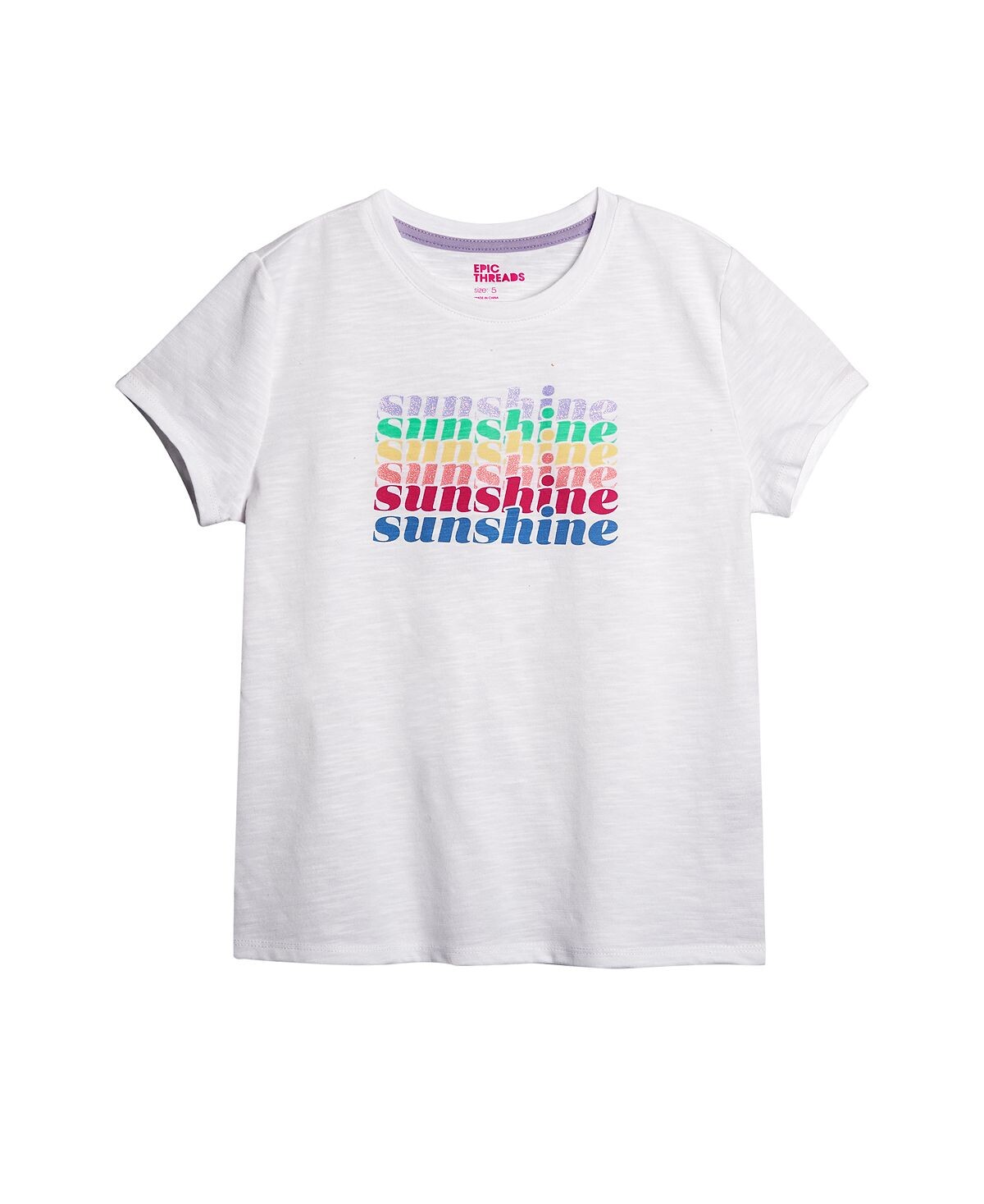 Футболка с рисунком Sunshine для маленьких девочек, созданная для Macy's Epic Threads
Футболка с рисунком Sunshine для маленьких девочек, созданная для Macy's Epic Threads