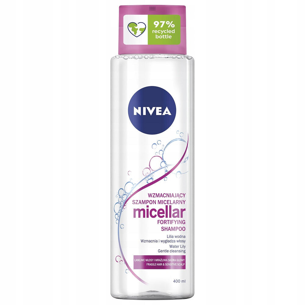 Nivea Мицеллярный укрепляющий шампунь для ломких волос и чувствительной кожи головы 400мл 
Nivea Мицеллярный укрепляющий шампунь для ломких волос и чувствительной кожи головы 400мл