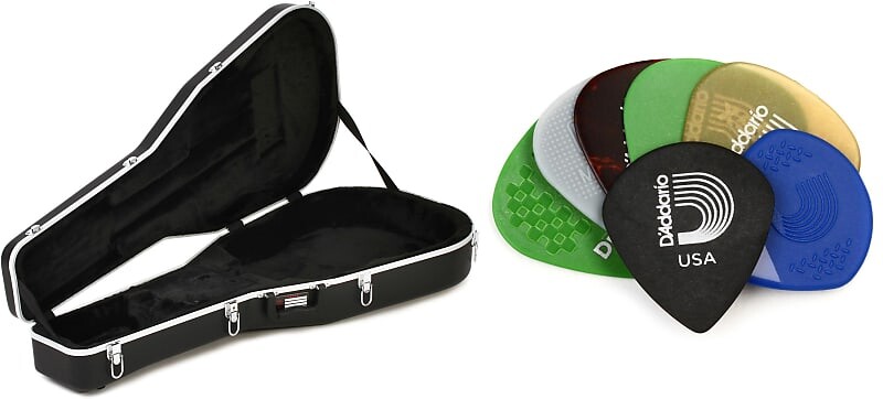 Gator Deluxe ABS Mold Case — Комплект акустической гитары Dreadnought с медиаторами D'Addario Assorted — Medium (7 шт.) Gator + D'Addario GC-Dread=1 1XVP4-5=1
Gator Deluxe ABS Mold Case — Комплект акустической гитары Dreadnought с медиаторами D'Addario Assorted — Medium (7 шт.) Gator + D'Addario GC-Dread=1 1XVP4-5=1