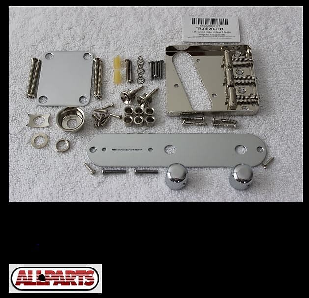 Fender/Allparts LEFTY Telecaster Body Hardware Set Vintage 3-saddle Threaded Bridge TB-0020-L01 LEFTY 3-Saddle Vintage Telecaster Hardware Set
Fender/Allparts LEFTY Telecaster Body Hardware Set Vintage 3-saddle Threaded Bridge TB-0020-L01 LEFTY 3-Saddle Vintage Telecaster Hardware Set
