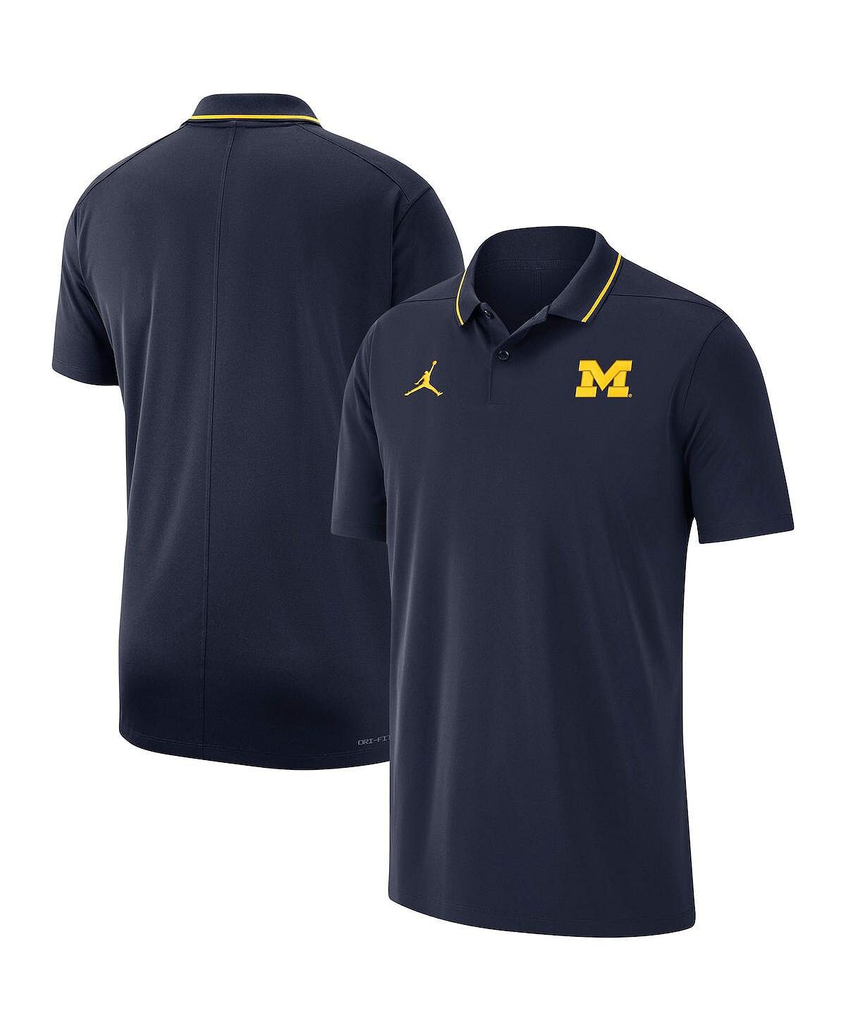 Мужская брендовая темно-синяя рубашка-поло Michigan Wolverines Coaches Performance Jordan
Мужская брендовая темно-синяя рубашка-поло Michigan Wolverines Coaches Performance Jordan
