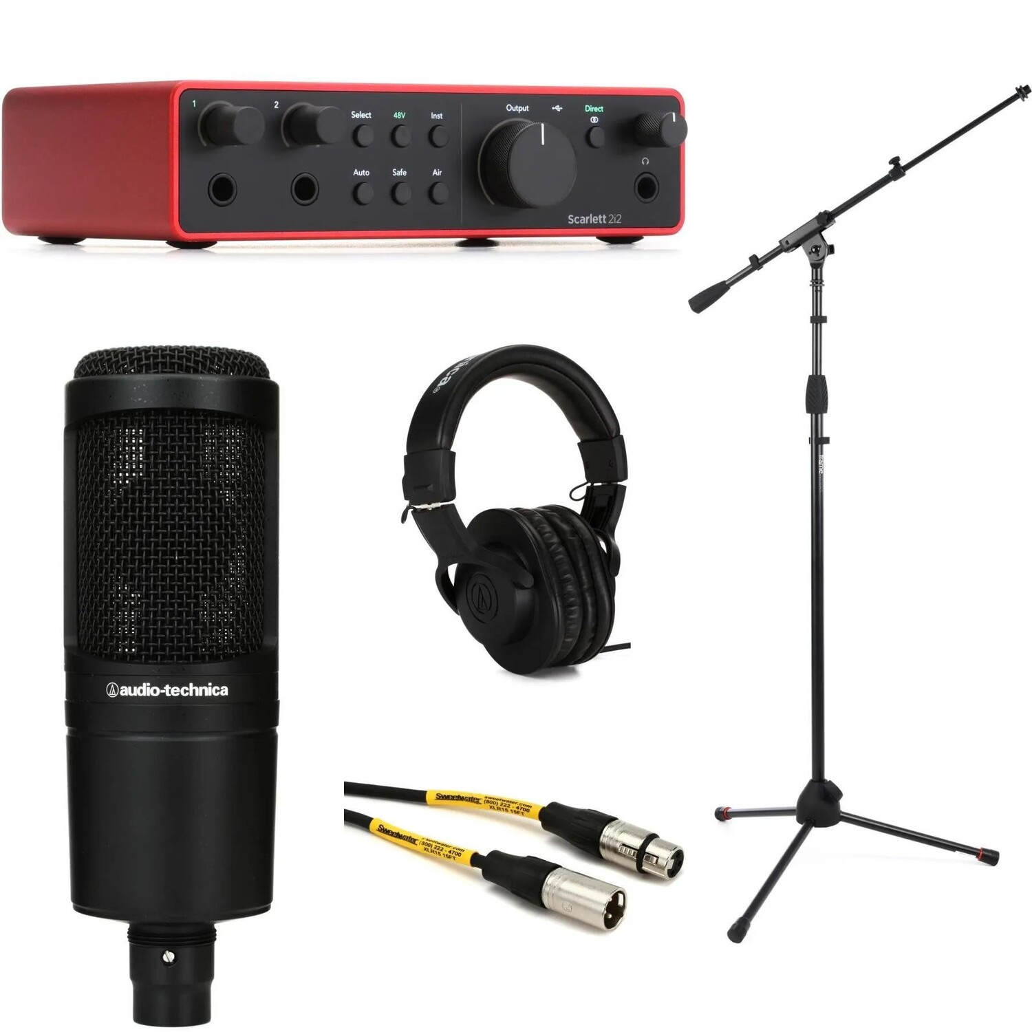 Новый USB-аудиоинтерфейс Focusrite Scarlett 2i2 4-го поколения и комплект для записи вокала AT2020
Новый USB-аудиоинтерфейс Focusrite Scarlett 2i2 4-го поколения и комплект для записи вокала AT2020