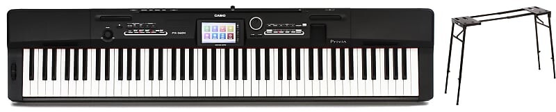 Casio Privia PX-360 88-клавишное цифровое пианино с динамиками в комплекте с сценической подставкой для клавиатуры KS7150 Platform Style Casio + On-Stage PX-360BK=1 KS7150=1
Casio Privia PX-360 88-клавишное цифровое пианино с динамиками в комплекте с сценической подставкой для клавиатуры KS7150 Platform Style Casio + On-Stage PX-360BK=1 KS7150=1