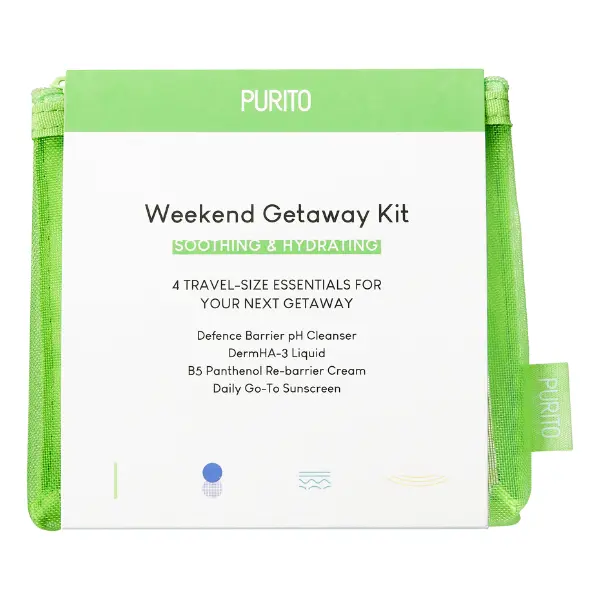 Purito Weekend Getaway Kit набор для лица: очищающий гель, 30 мл + тоник, 20 мл + крем, 15 мл + защитный крем SPF50+ PA++++, 15 мл
Purito Weekend Getaway Kit набор для лица: очищающий гель, 30 мл + тоник, 20 мл + крем, 15 мл + защитный крем SPF50+ PA++++, 15 мл