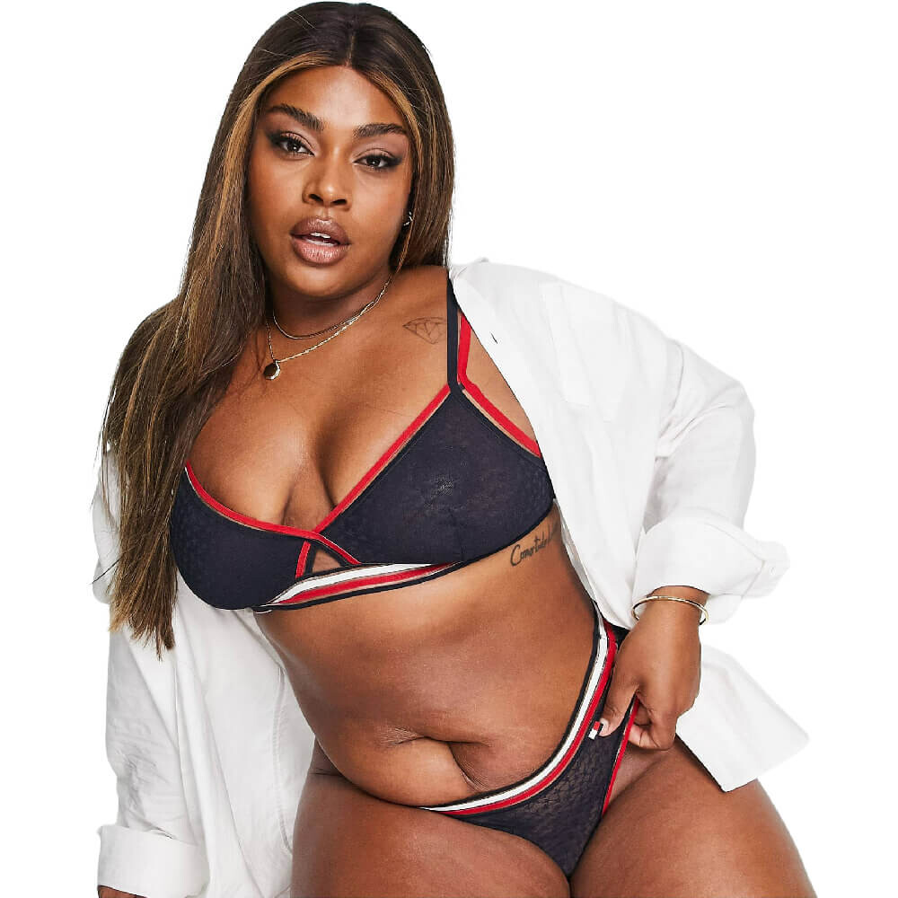 Бюстгальтер Tommy Hilfiger Curve Nylon Blend Sheer Star Mesh Triangle, темно-синий/красный
Бюстгальтер Tommy Hilfiger Curve Nylon Blend Sheer Star Mesh Triangle, темно-синий/красный