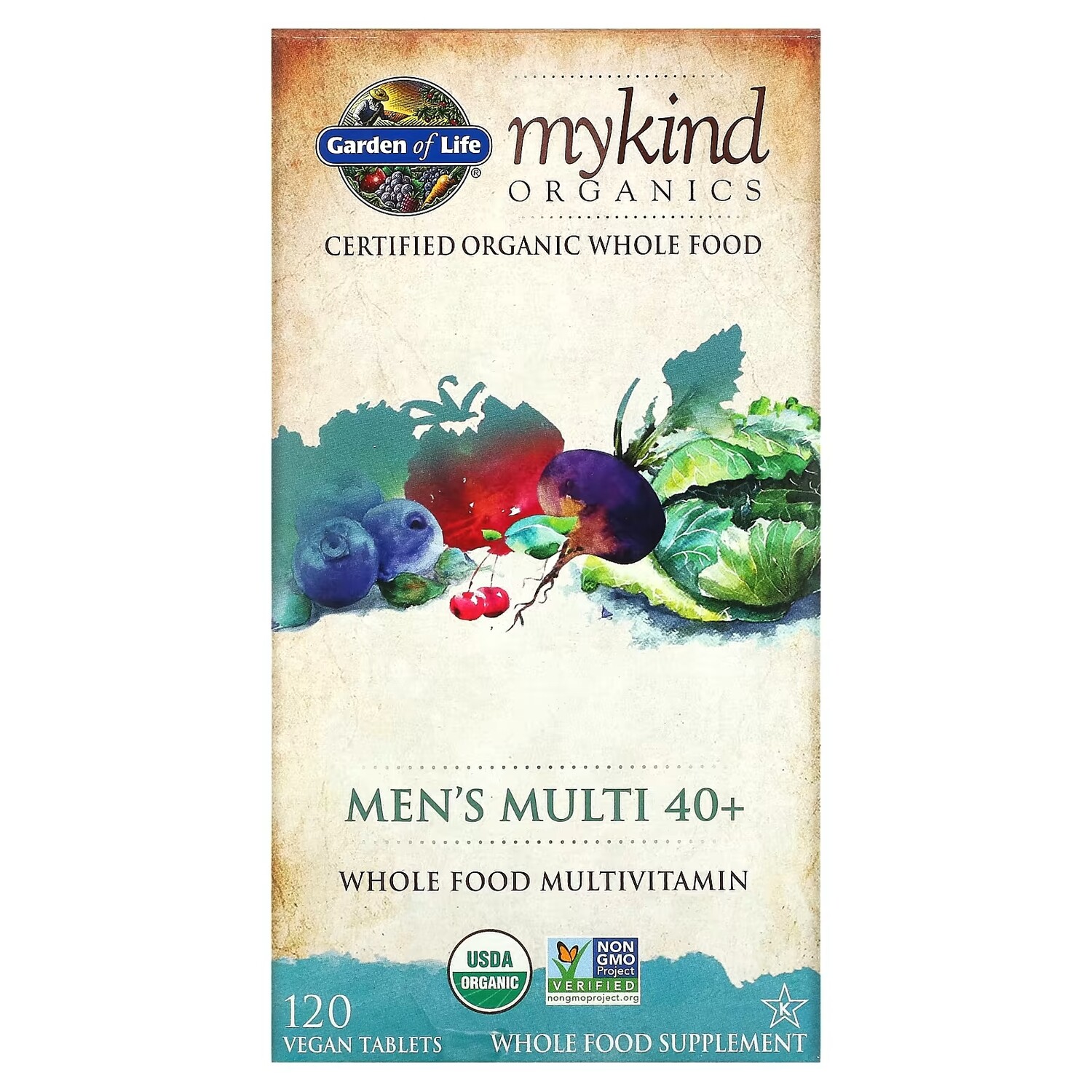 Мультивитамины для Мужчин от 40 лет Garden of Life MyKind Organics, 120 веганских таблеток
Мультивитамины для Мужчин от 40 лет Garden of Life MyKind Organics, 120 веганских таблеток