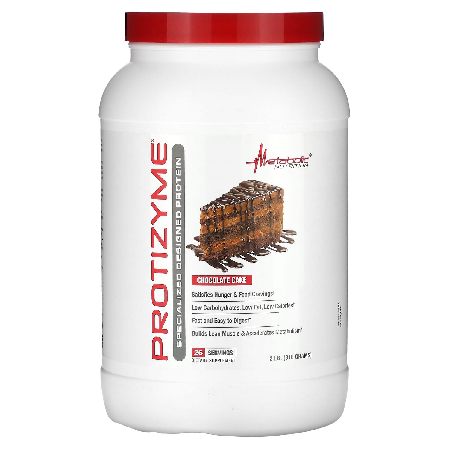 Protizyme, Specialized Designed Protein, шоколадный торт, 910 г (2 фунта), Metabolic Nutrition
Protizyme, Specialized Designed Protein, шоколадный торт, 910 г (2 фунта), Metabolic Nutrition