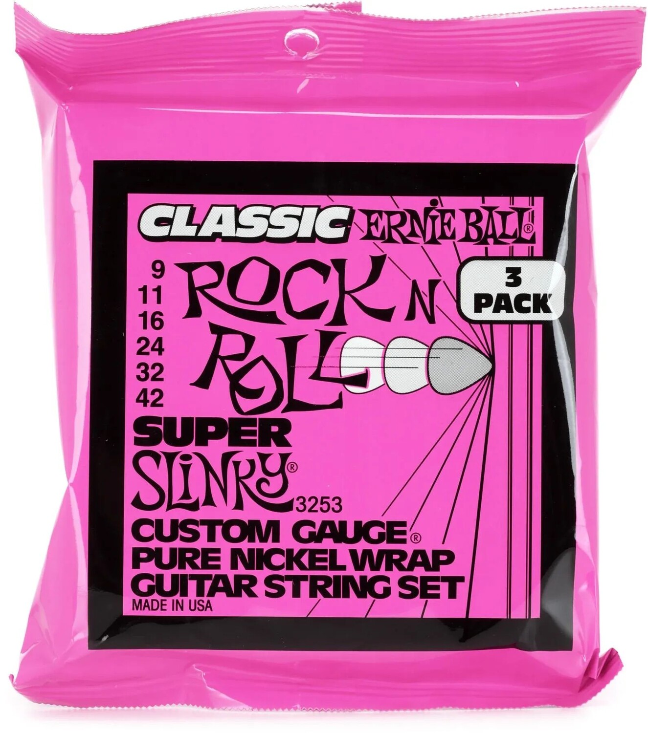 Ernie Ball 3253 Super Slinky Classic Rock N Roll Струны для электрогитары — .009-.042 Factory (3 шт.)
Ernie Ball 3253 Super Slinky Classic Rock N Roll Струны для электрогитары — .009-.042 Factory (3 шт.)