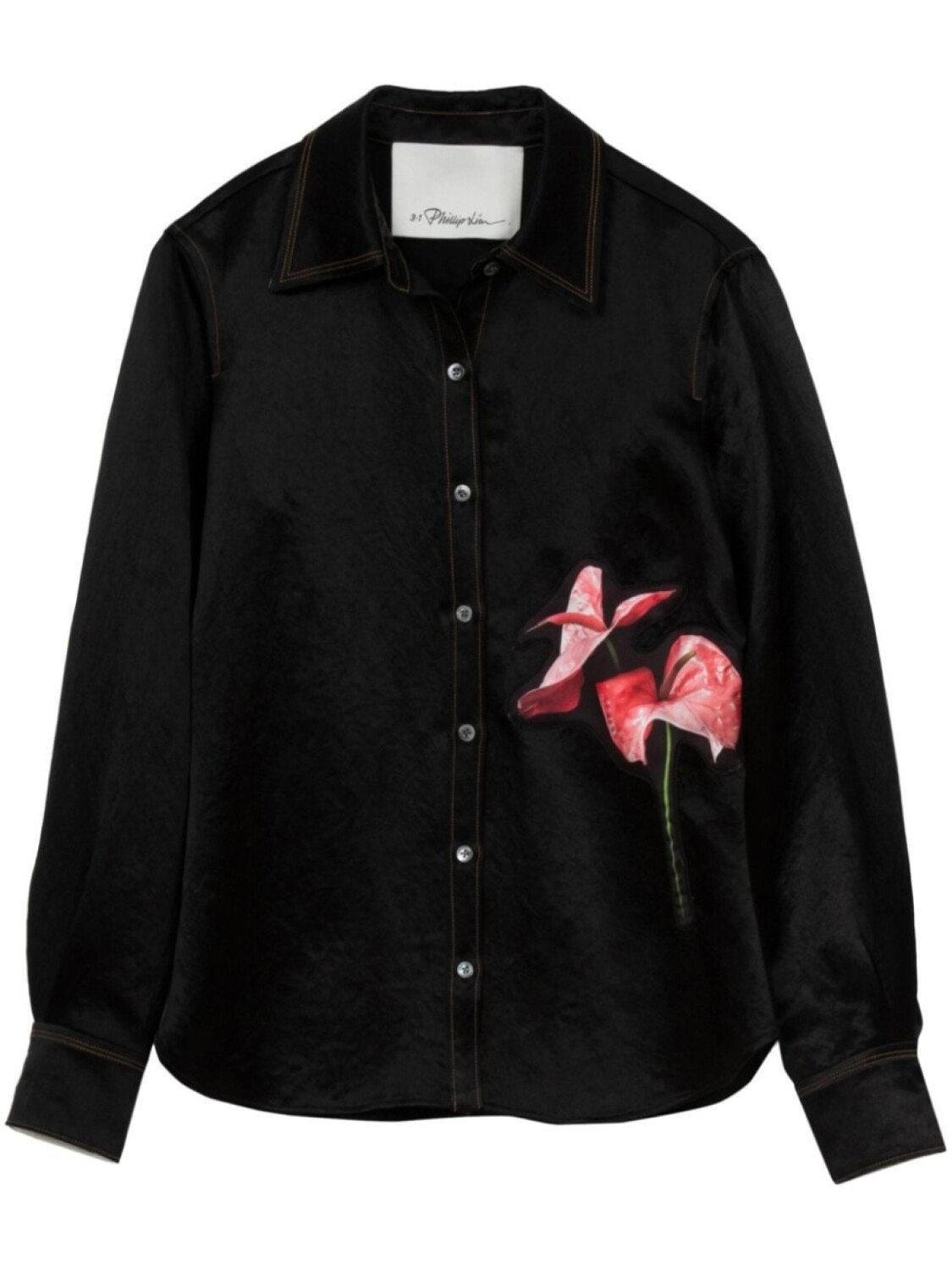 3.1 Phillip Lim рубашка с отложным воротником и цветочным принтом, черный
3.1 Phillip Lim рубашка с отложным воротником и цветочным принтом, черный